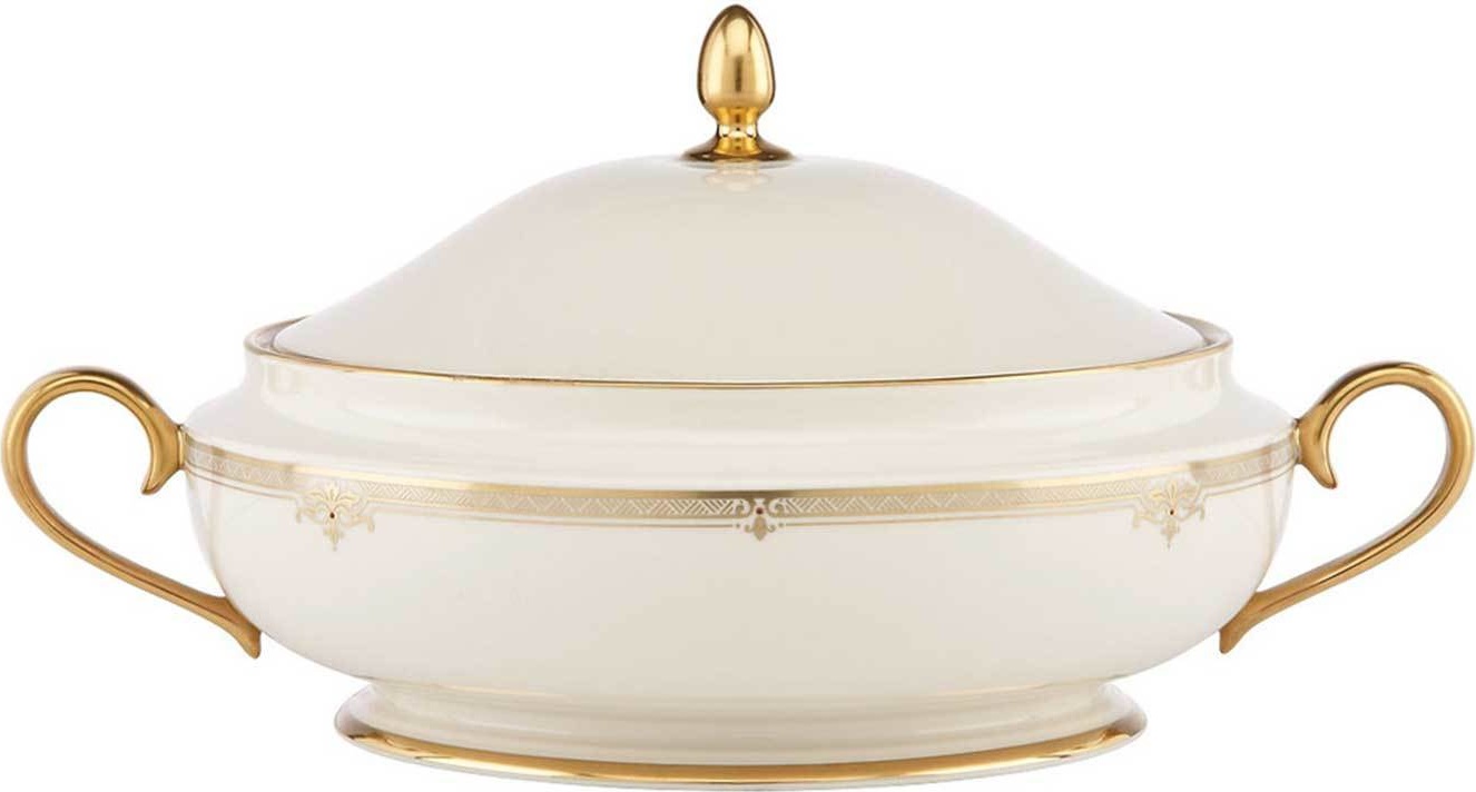 10573293 Lenox Блюдо для горячего с крышкой Lenox "Республика" 1,9л Фарфор костяной 