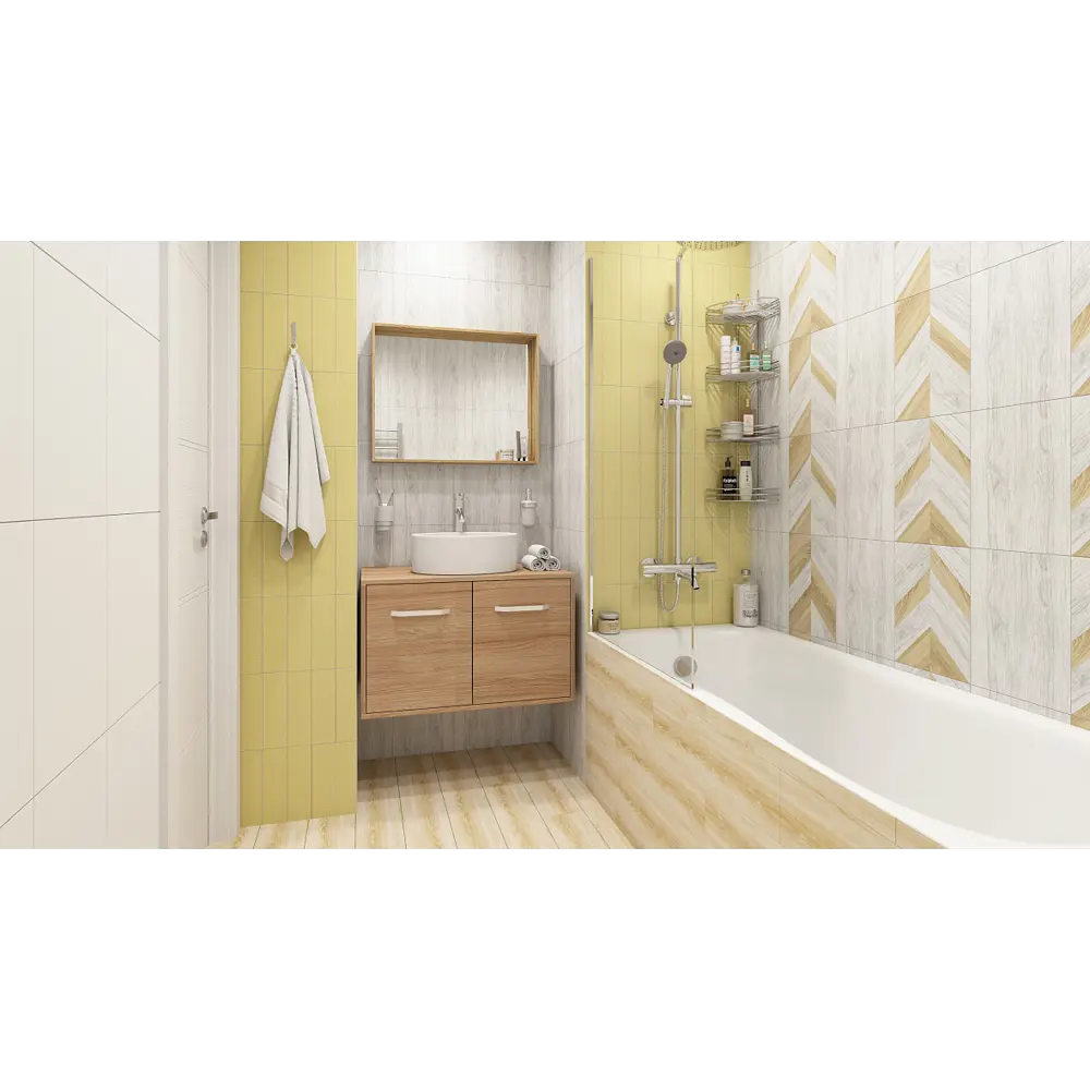 Плитка настенная Tone 30х60 см 1.62 м² цвет белый матовый BELANI STLM-2136210 - Вид №6