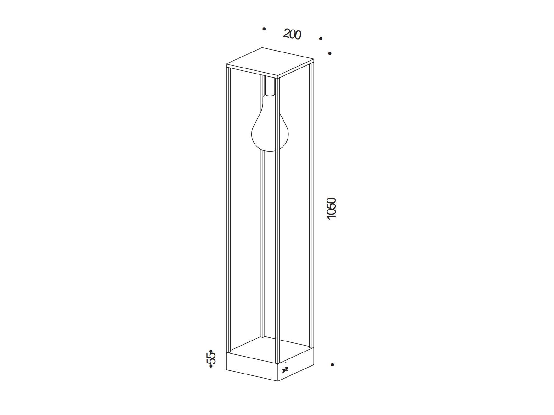 Аккумуляторная батарея светодиодный открытый торшер Renzo Serafini COLONNA ARCH-00115634 - Вид №3