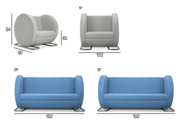Adrenalina Диван из ткани Tube sun-id-1435562 - Вид №3