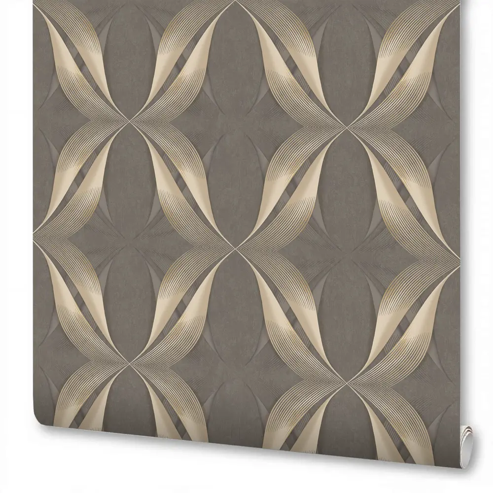 Обои Anturage Otto бежевые с геометрическим узором 1.06 м 89404398 STLM-1575678