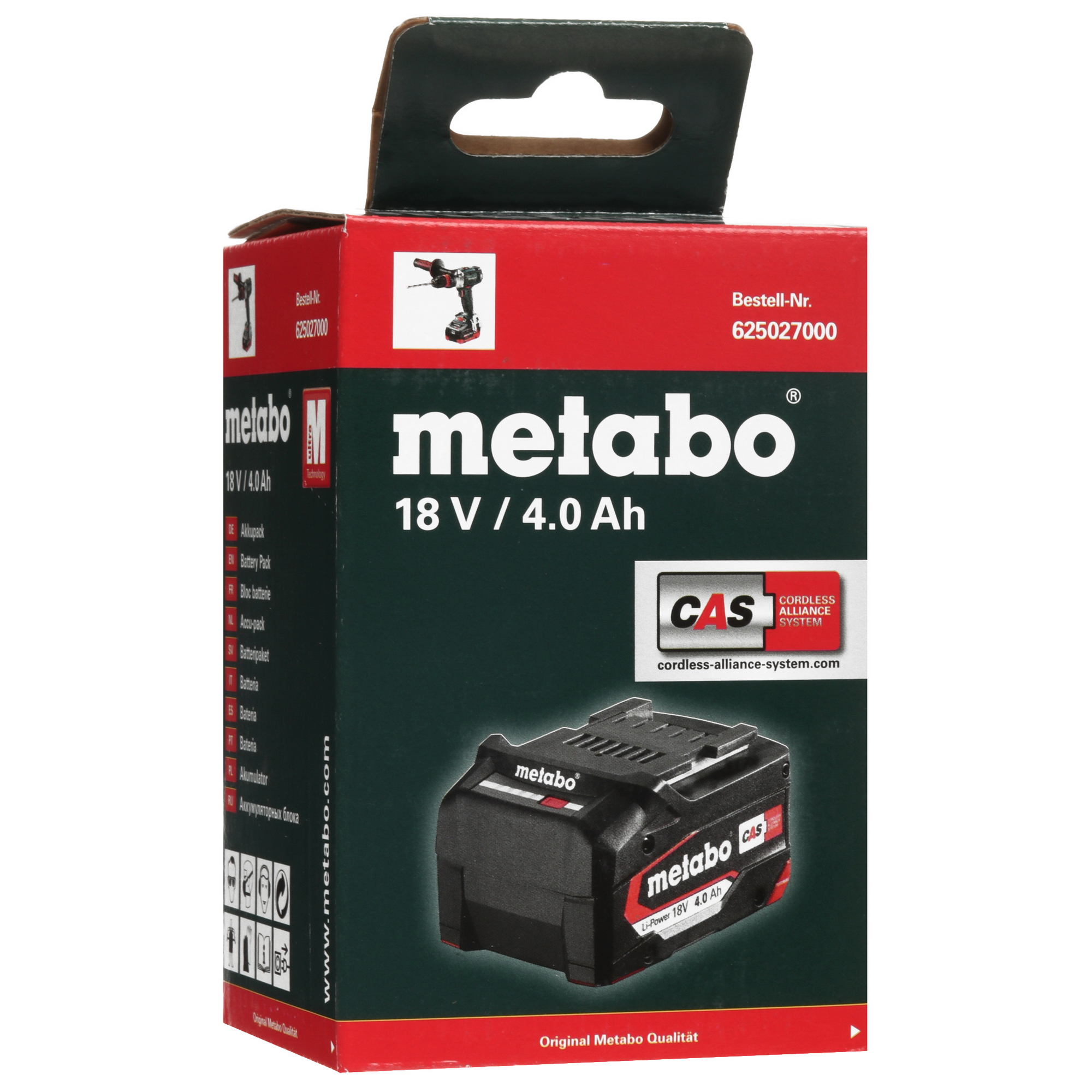 Аккумулятор Metabo 18 В 4.0 Ач LI-Power 5451642 STDN-0143122 - Вид №5