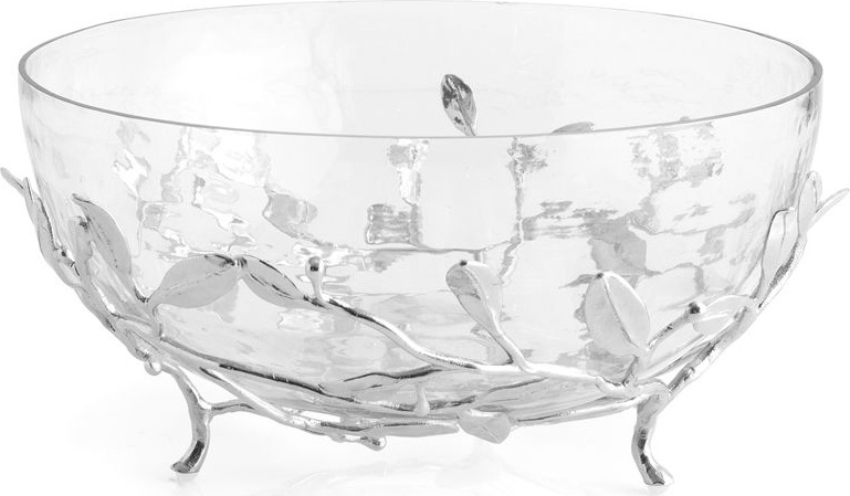 10635872 Michael Aram Чаша на подставке Michael Aram Лавровый лист 31см, стекло Стекло 