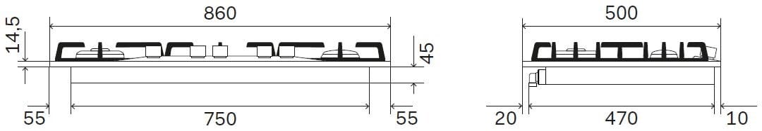 Встраиваемая газовая плита из нержавеющей стали Ilve Nostalgie ARCH-00143456 - Вид №2