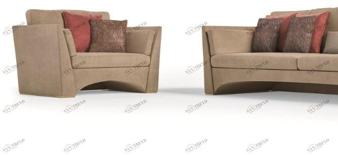 SCAPPINI & C Кресло из ткани с подлокотниками Attitude 3780-1