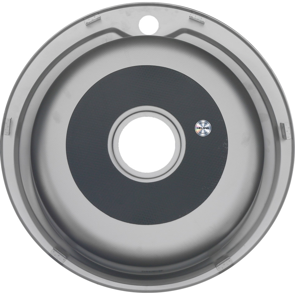 Мойка 510 MELANA 0,8/180 ДЕКОР врезная круглая с сифоном (101D ta *15) 101D ta (*15) - Вид №3