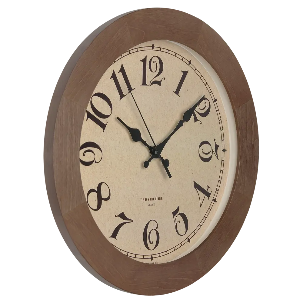 Часы настенные Шарм дерево d30 см цвет коричневый TROYKATIME HARVESTING STLM-2076579 - Вид №2