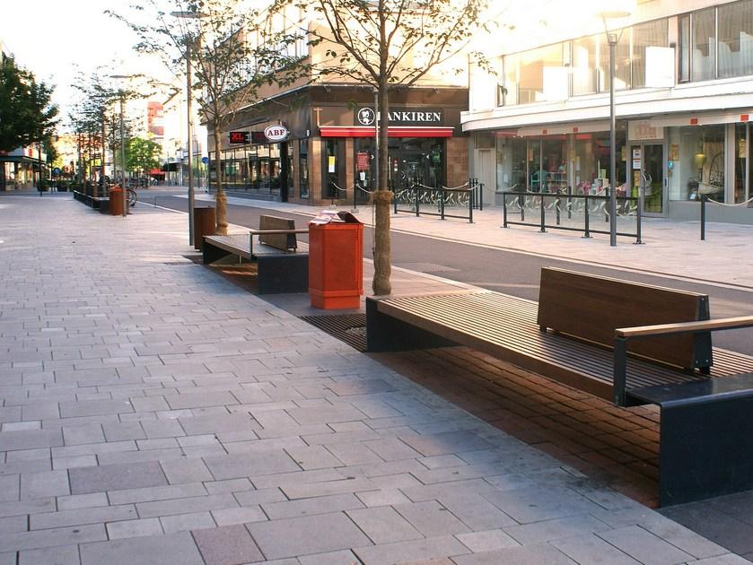 Nola Industrier Скамья стальная с подлокотниками со спинкой sun-id-1502466 - Вид №3