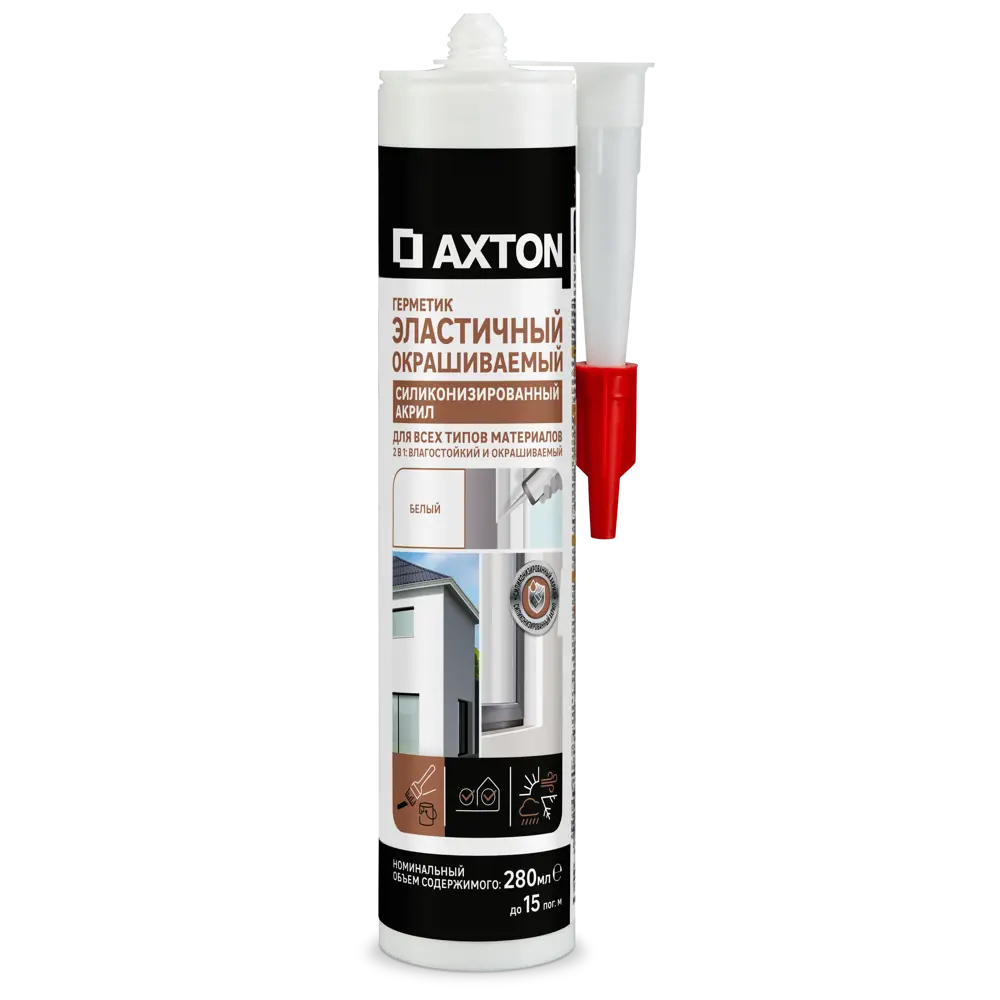 Герметик Axton силакриловый универсальный белый 280 мл для деревянных поверхностей 85272174 STLM-0060679