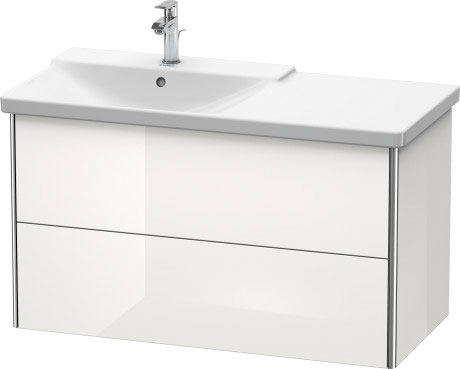 XS418504040 Тумбочка подвесная XSquare #XS4185 1010 x 473 мм Черный глянцевый лак Duravit - Вид №2