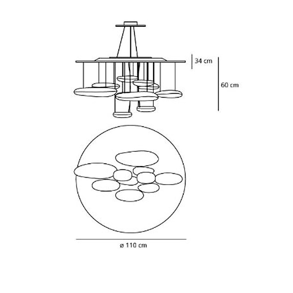 Светильник подвесной светодиодный 55110 см хром Mercury 1367010A ARTEMIDE ДИЗАЙНЕРСКИЕ 00-3883048 Хром  - Вид №5