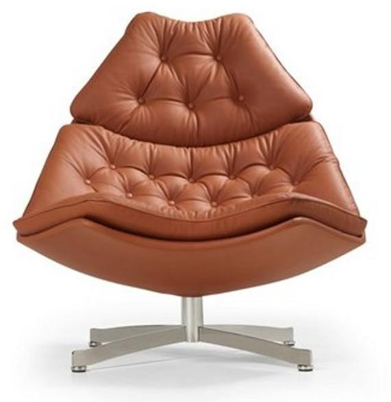 Artifort Мягкое кожаное кресло 500 sun-id-1474578 - Вид №1