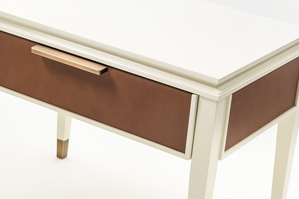 Прямоугольная кожаная прикроватная тумбочка с ящиками OAK Милан ARCH-00093419 - Вид №2