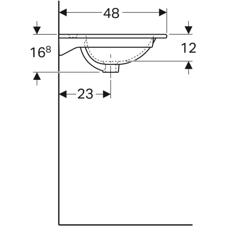 500.643.01.2 Встраиваемая раковина Geberit Acanto Geberit  - Вид №19