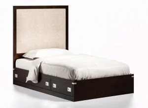 Caroti Односпальная койка с мягким изголовьем и выдвижной кроватью Via montenapoleone 546