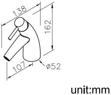 JUSTIME Смеситель для раковины, однорычажный, из хромированной латуни Tai chi 6780-90-80cp - Вид №2