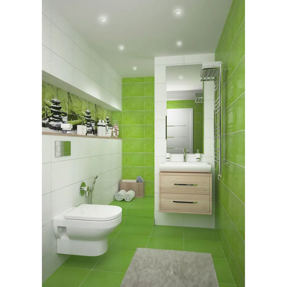 Декор Golden Tile «Relax HD №1» 25х40 см цвет зелёный 16268600 STLM-2026377  - Вид №1
