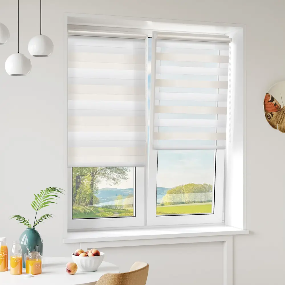 Штора рулонная день-ночь Порто 60x160 см бежево-молочная MIAMOZA STLM-2175055 - Вид №7