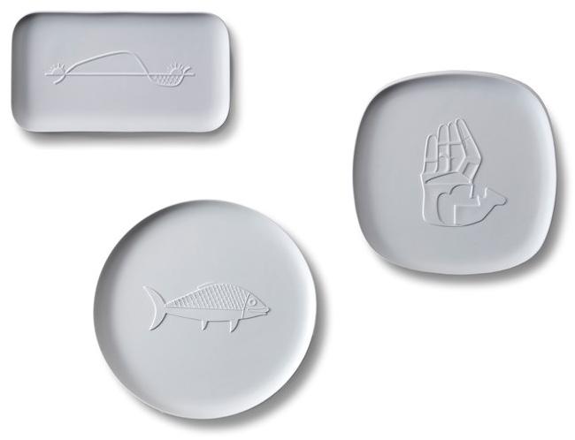 Cassina Квадратный поднос из фарфора Gnr collection chandigarh Gnr 30 - Вид №2