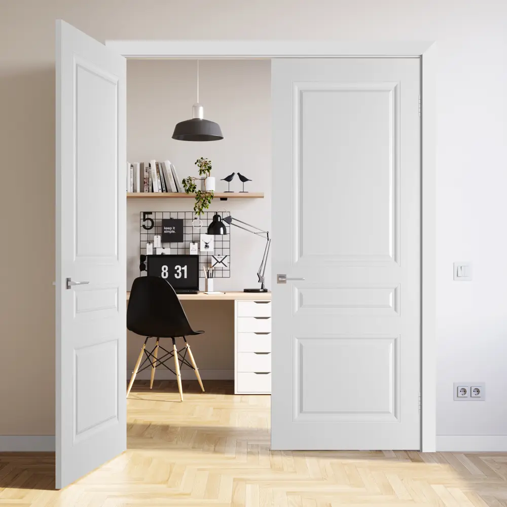 Комплект двери Стелла глухая 70x200 см эмаль белый с добором 150 мм VFD STLM-2066204 - Вид №3