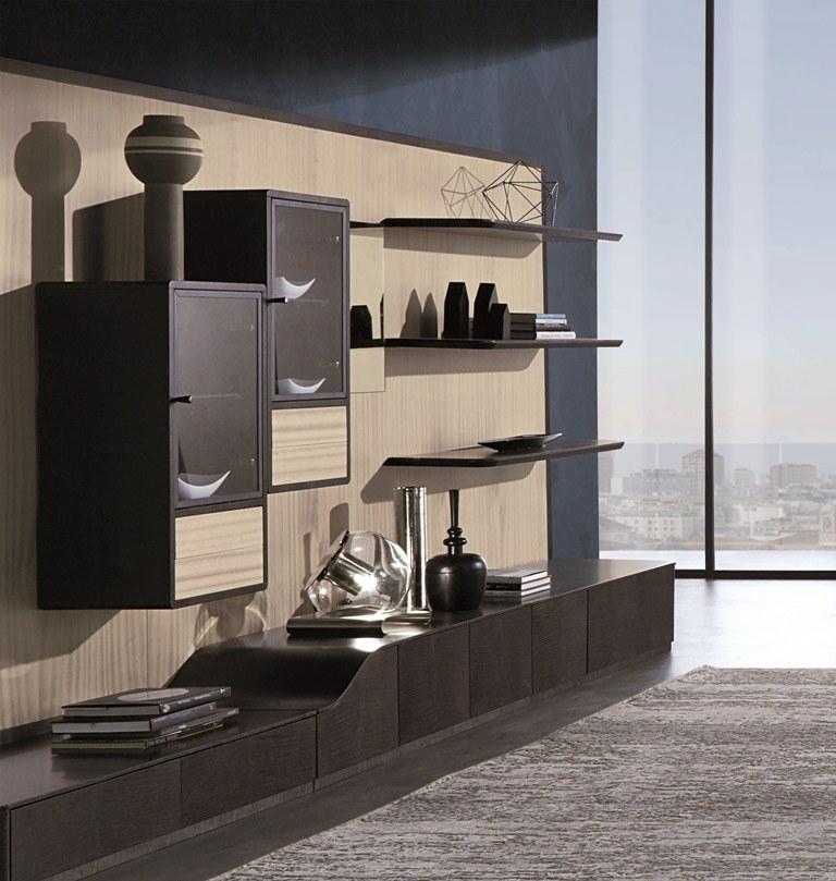 Carpanelli Модульная оборудованная стенка с подставкой под телевизор Desyo Lb48 a-b-c-d - Вид №2