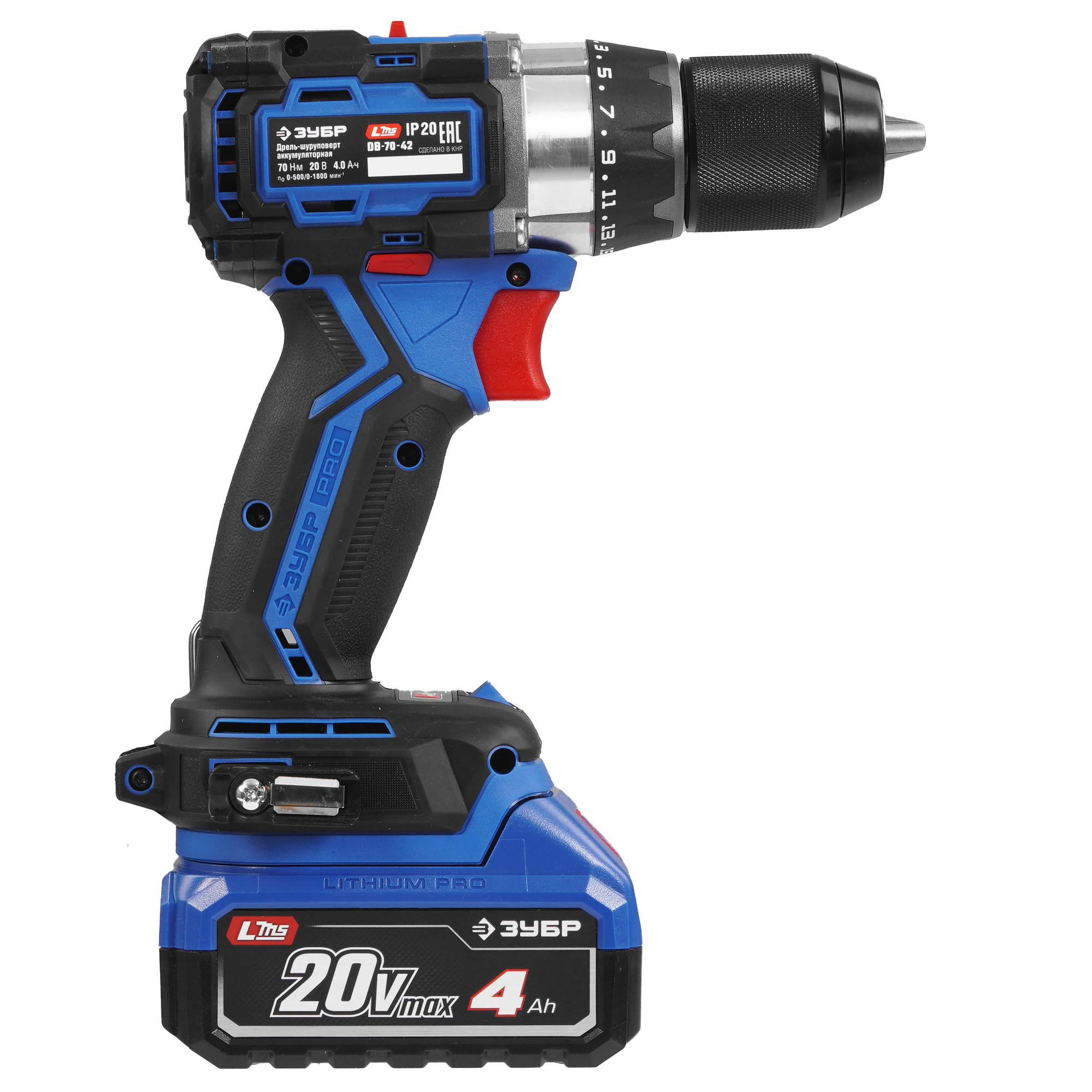 Дрель-шуруповерт ЗУБР DB-70-42 9276001 STDN-0110587 - Вид №2