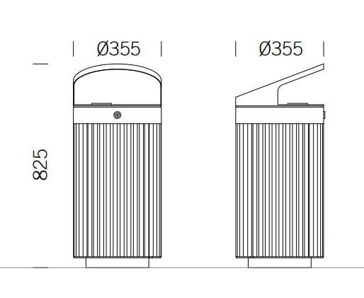 Держатель для мусора из нержавеющей стали с крышкой BENKERT BANKE мусорное ведро ARCH-00105587 - Вид №2