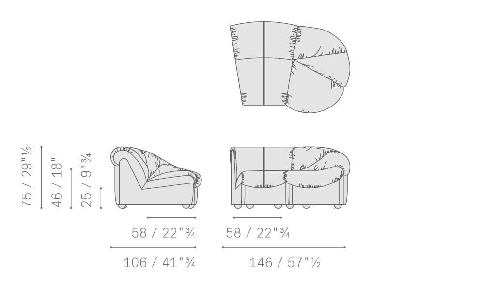 Кожаный модульный диван Poltrona Frau коллекция - диваны и кресла ARCH-00027966 - Вид №13