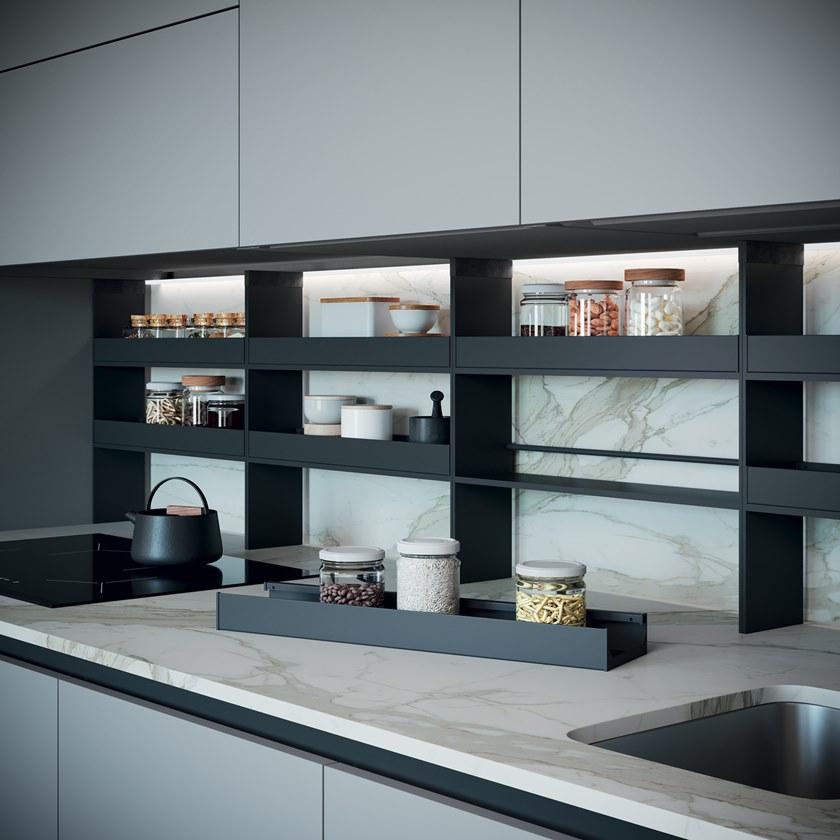 Febal Casa Линейная кухня без ручек sun-id-1504881 - Вид №4