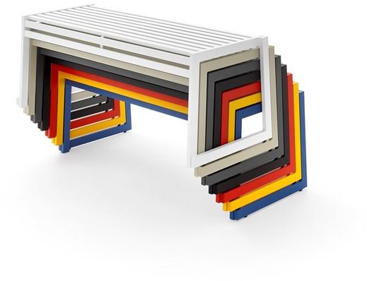 Urbantime Скамья металлическая без спинки Cortina.026 sun-id-1373620 - Вид №5