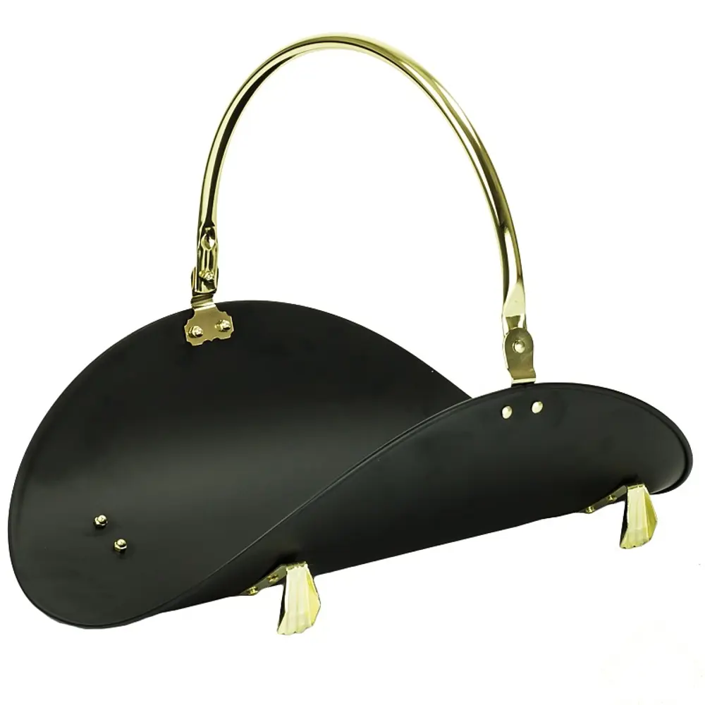 Дровница 10000 PK, цвет чёрный/латунь REALFLAME STLM-2102701