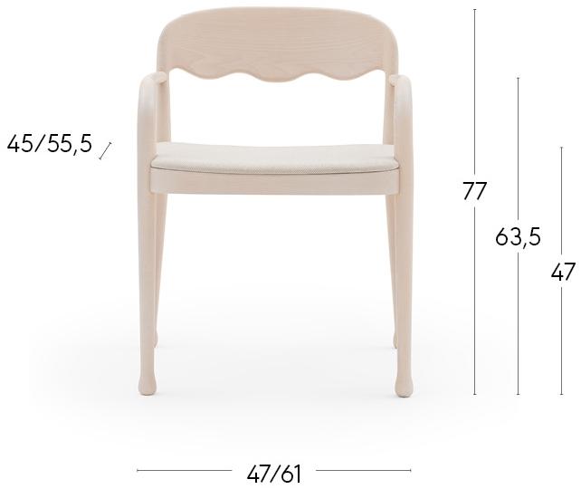Billiani Кресло из дерева с мягким сиденьем Frisée 253 - Вид №2