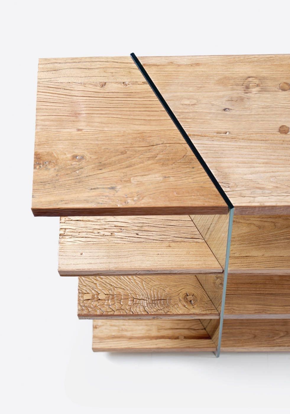 Книжный шкаф из дерева и стекла Naturedesign Origin ARCH-00070263 - Вид №2