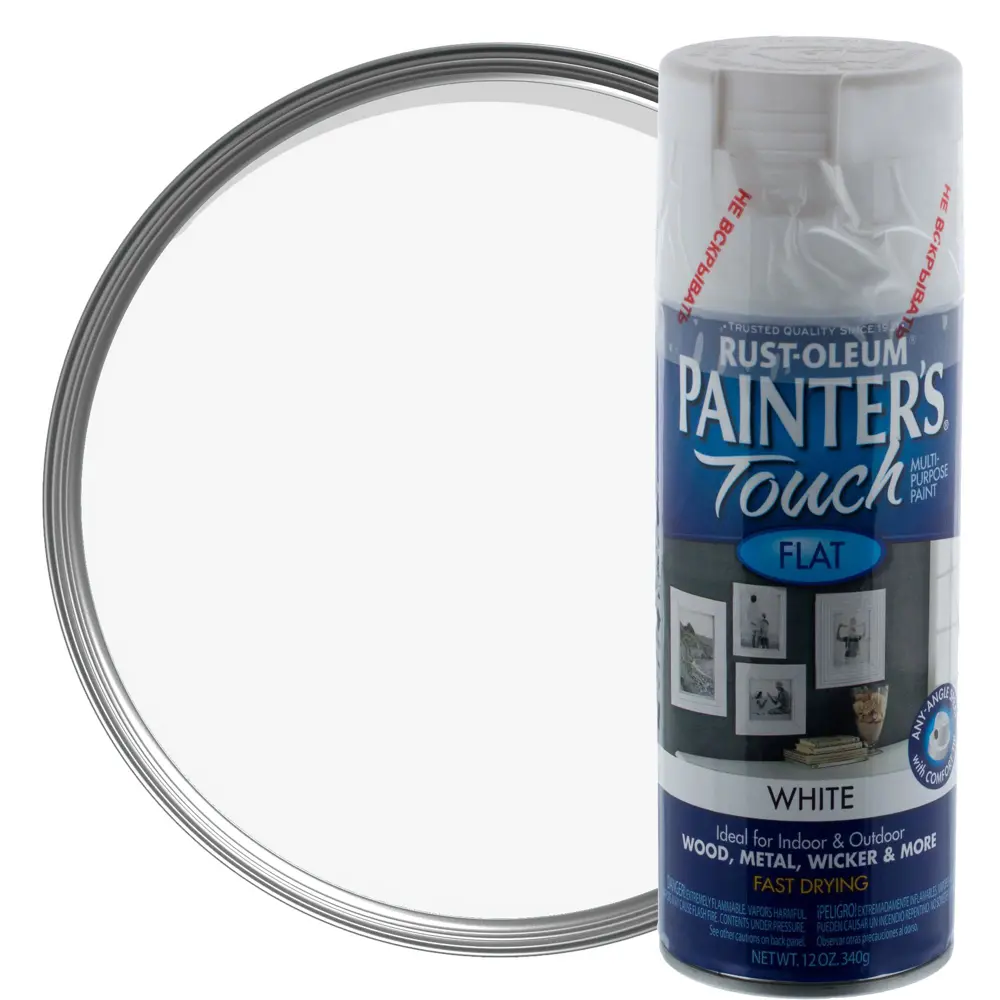 Краска аэрозольная Paint Touch матовая цвет белый 340 г 13366327 STLM-2149773 RUST-OLEUM 