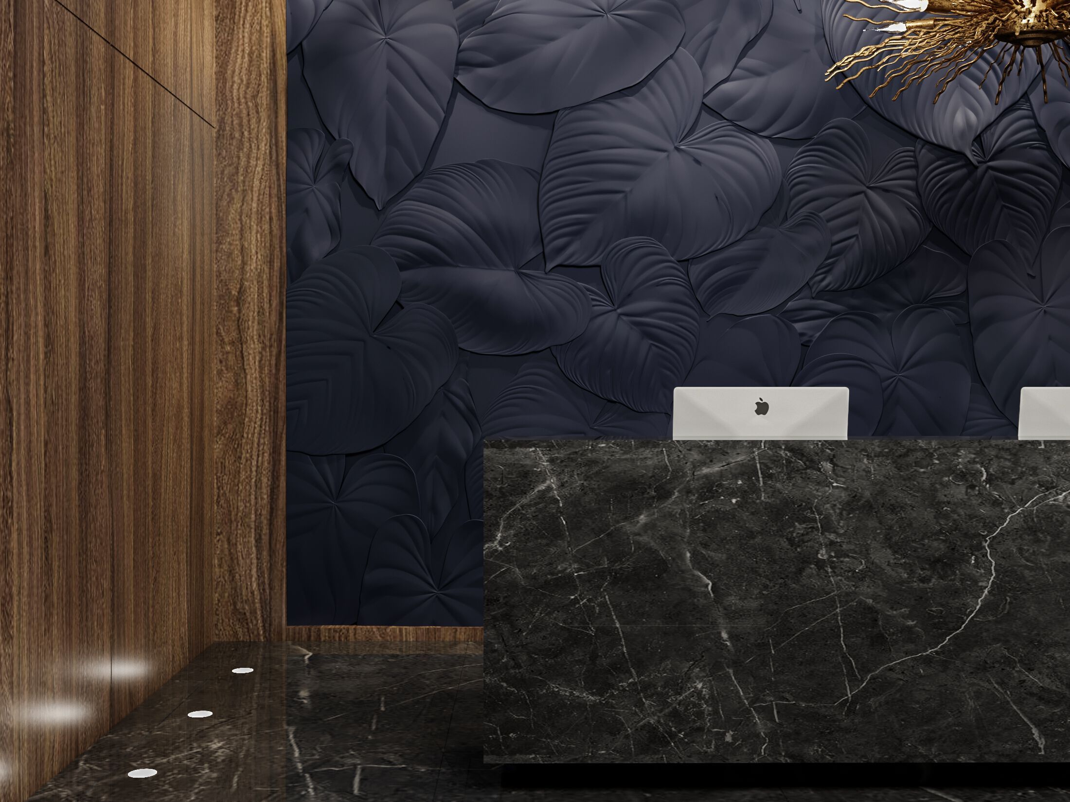 Трехмерная декоративная гипсовая панель WallDeco FOGLIAME ARCH-00129764