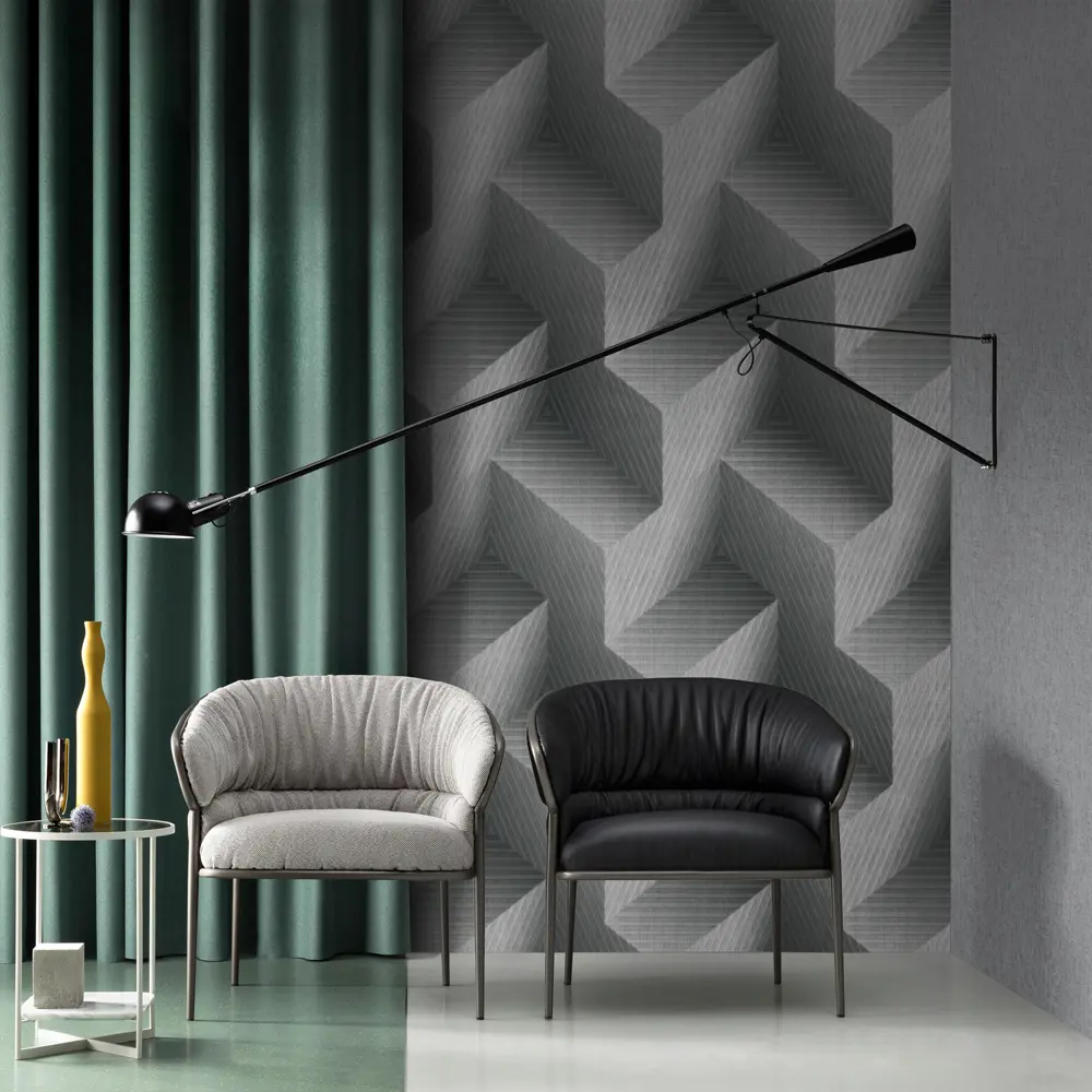 Erismann Rebus: Флизелиновые обои серые с геометрическим рисунком 89404404 STLM-1577596 - Вид №3