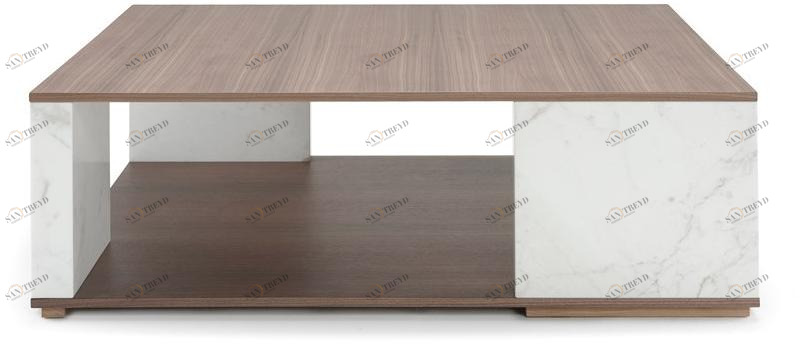 AMURA Журнальный столик из мрамора и дерева Quattropietre Am043.t525
