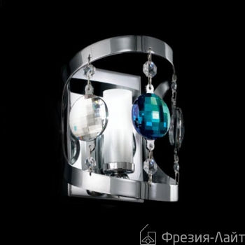 Italamp 2205/AP1 vetro sat./SWstrass blue Round бра 67836