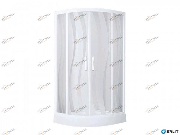 Душевая кабина Erlit ER05510-S2 100х100 низ.мат.волна,ст.хр.  ER05510-S2 1315101