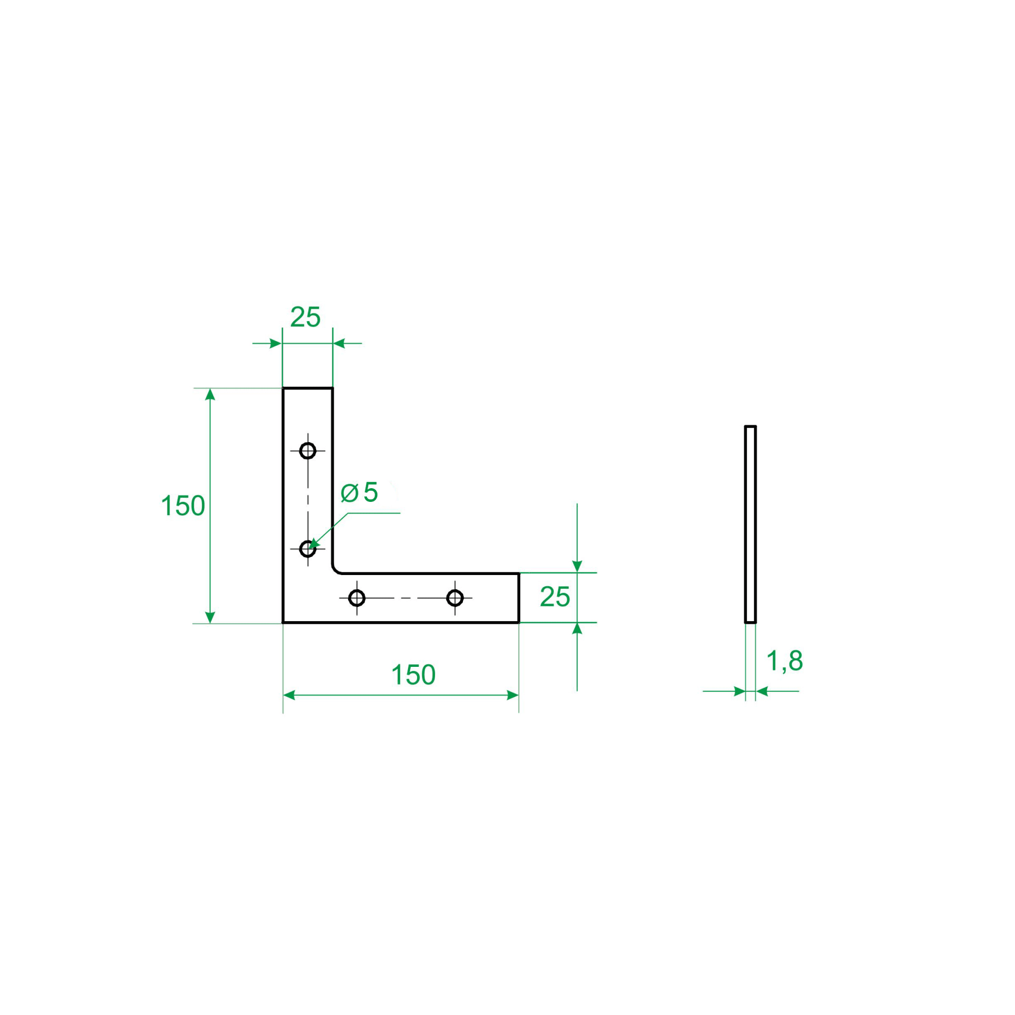 84857921 Уголок оконный 150х150х25х1,8 желтый оцинкованный Santreyd  - Вид №3