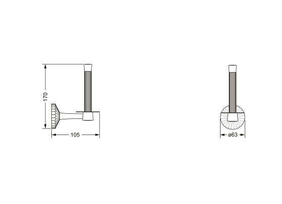Держатель для запасного рулона туалетной бумаги JOERGER Cronos 637.00.015.000 - Вид №1