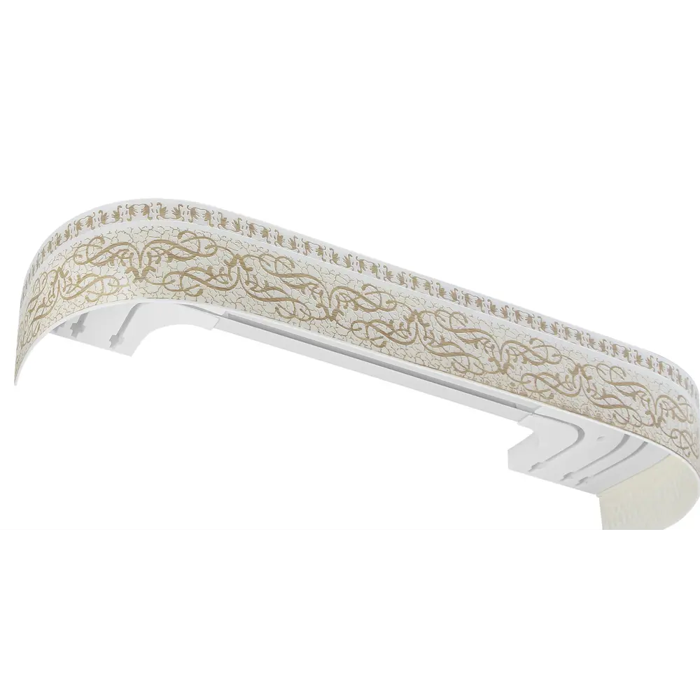 Карниз трехрядный составной Прима 300 пластик цвет ваниль DOMLEGRAND STLM-2000528