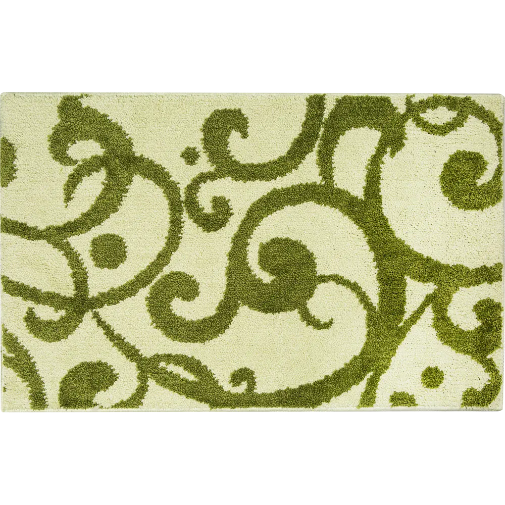 Коврик для ванной комнаты «Узоры» 50х80 см цвет зелёный MR PENGUIN STLM-2029303