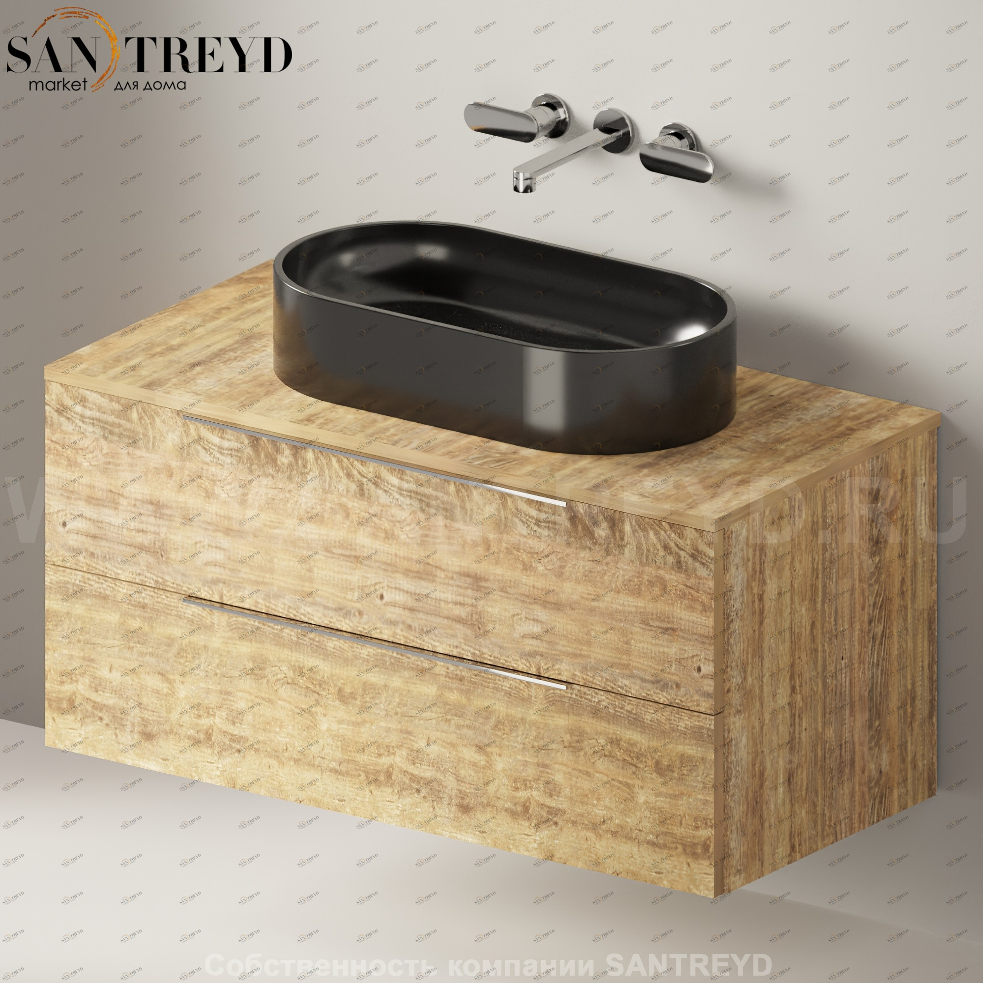 Flaminia BOX Настенная тумба для раковины 105 см с 2-мя ящиками BX839.WW Ceramica Flaminia BX839WW