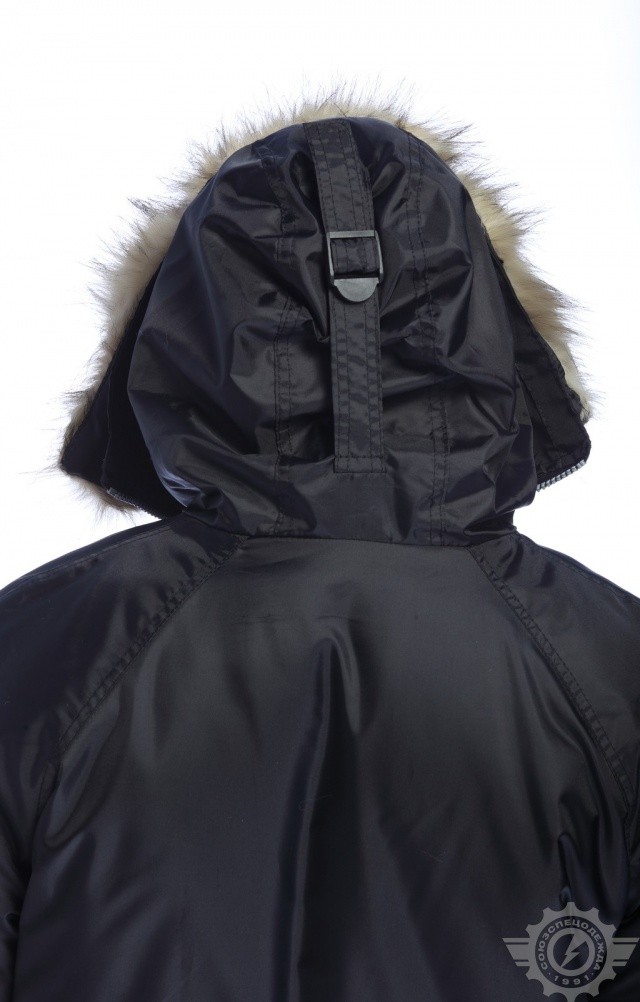 63580 Куртка "Север" удлиненная черная  Зимняя спецодежда  размер 44-46/170-176  - Вид №12