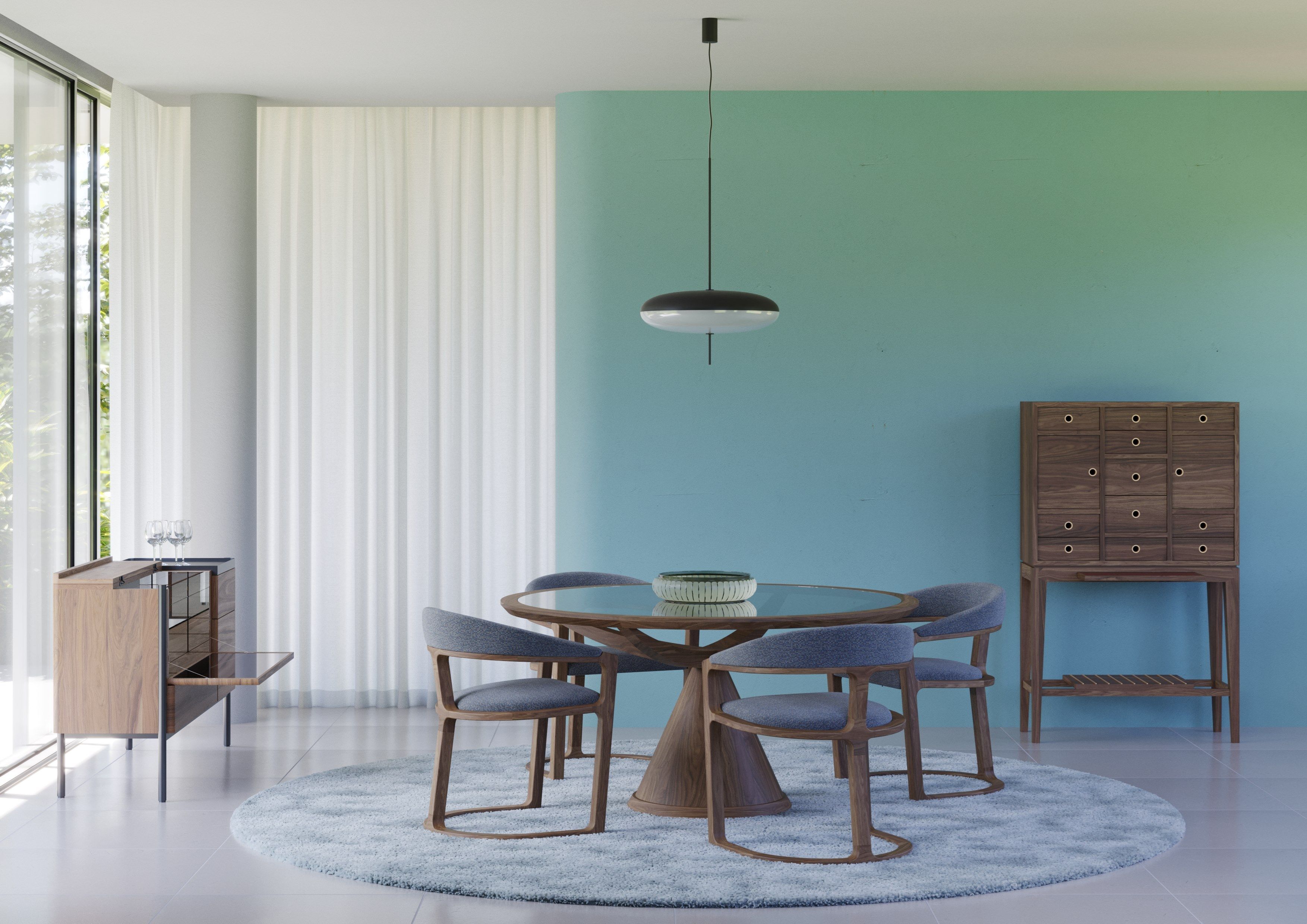 Круглый деревянный стол для гостиной Wewood VASCO ARCH-00147677 - Вид №1