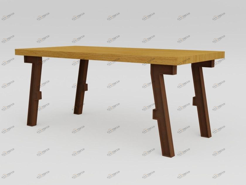 TrackDesign Прямоугольный стол из Corten ™ и ламината Seven Tt06740012