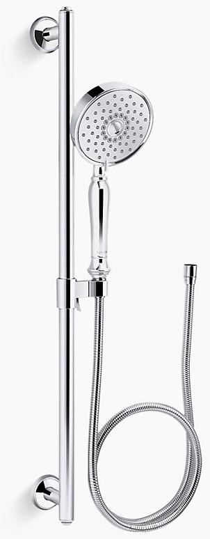 KOHLER Многофункциональный ручной душ Bancroft 2,5 галлона в минуту с технологией впуска воздуха Katalyst K-22176-CP 
