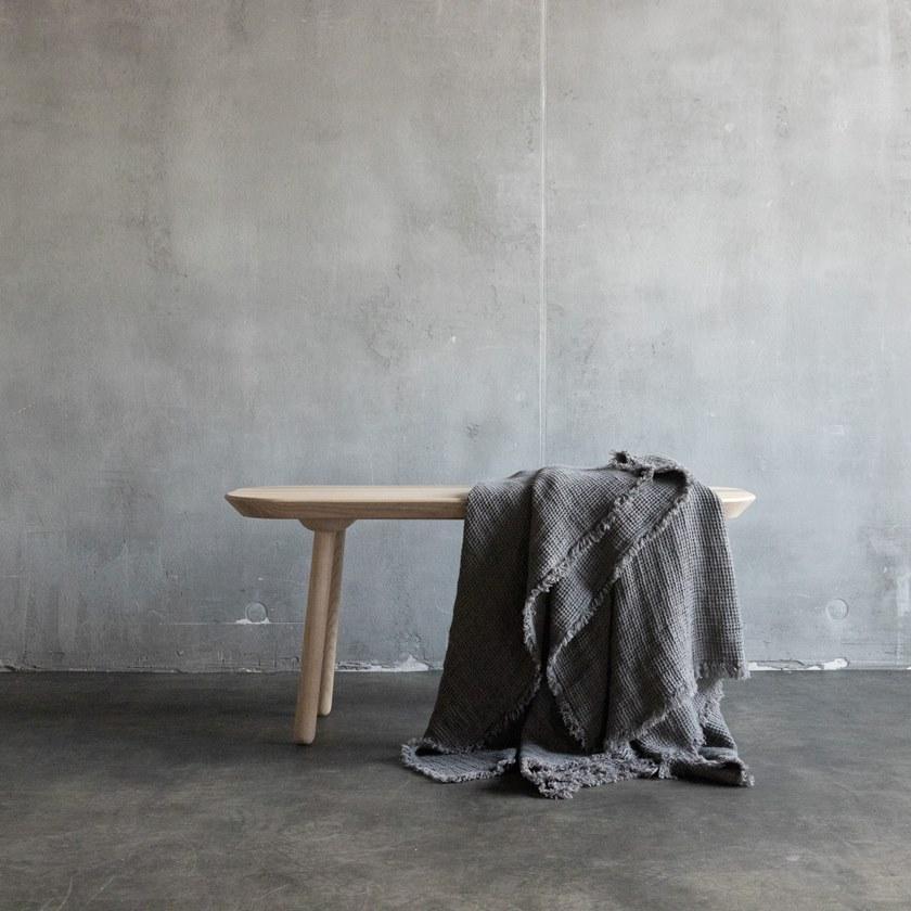 LinenMe Однотонный льняной плед ручной работы Washed waffle big 0673501  - Вид №1