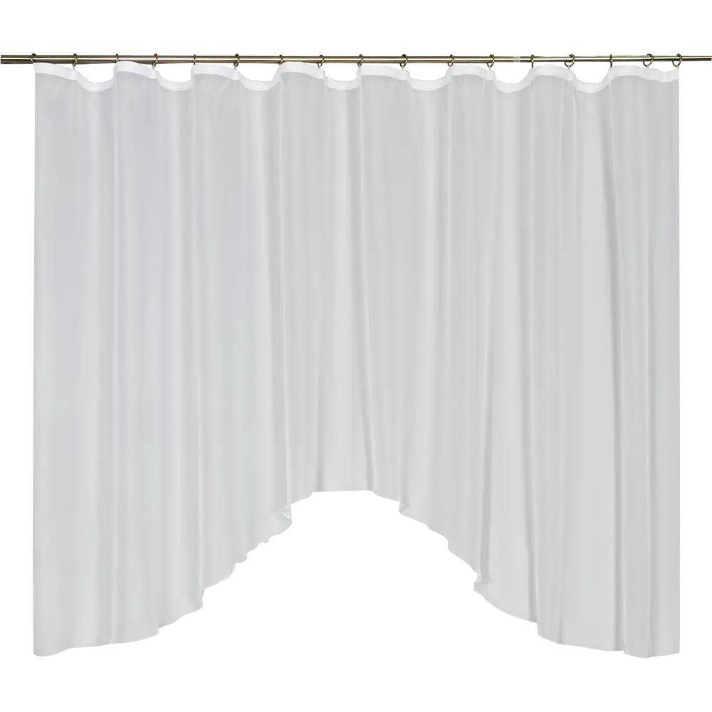 Штора на ленте для кухни "Арка" 285x160 см цвет белый Santreyd STLM-2103018 - Вид №1